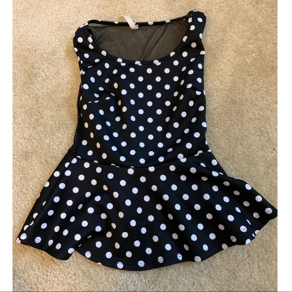 Polka dot peplum shirt